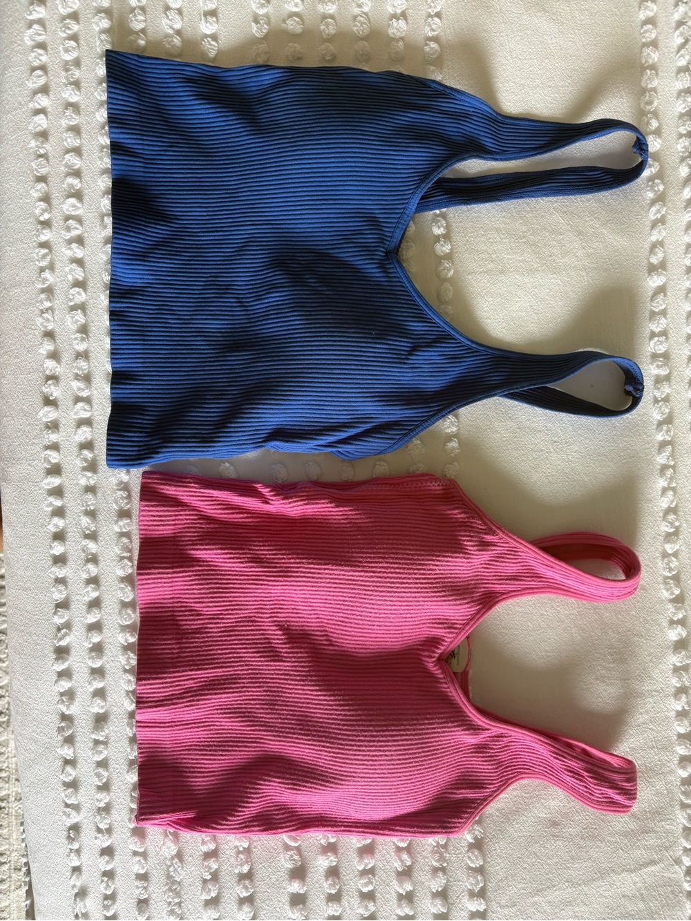 Blue and Pink Altar’d State AS Revival Padded Tank Tops - Set of 2